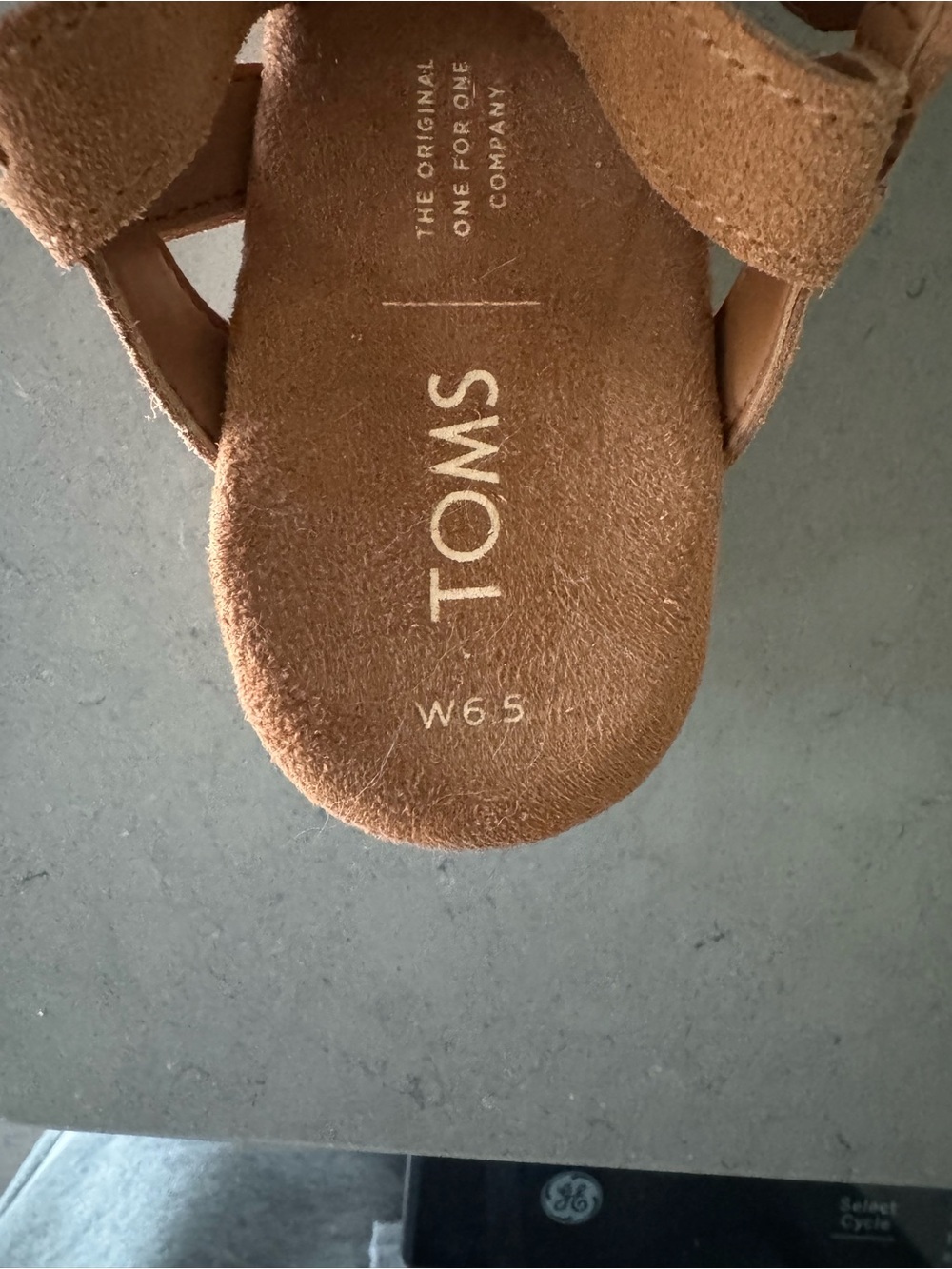 TOMS Women’s Brown Suede Cork Wedge Sandals Size 6.5 NWOT - Picture 3 of 3